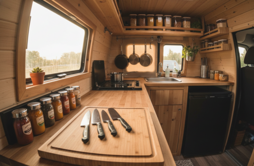 Tiny Kitchen Features That Become Essential During Full-Time Van Living