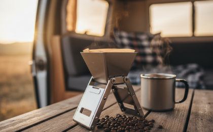 foldable coffee gear for rv